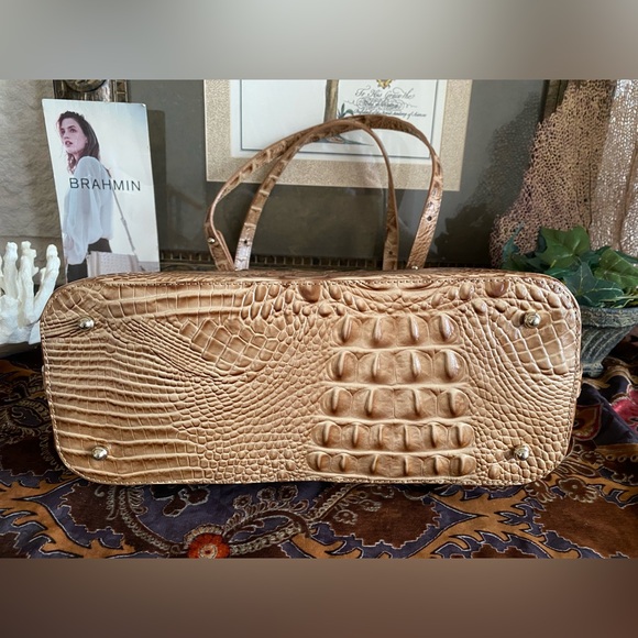 TOBACCO MELBOURNE MEDIUM ASHER TASSELED Brahmin Tote Bag - Picture 7 of 8